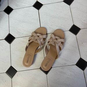 Vaneli Women's Tan Slide Sandals